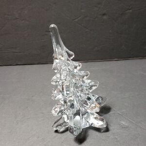 Vintage ART GLASS Christmas Clear Tree "Murano Style" (6")
